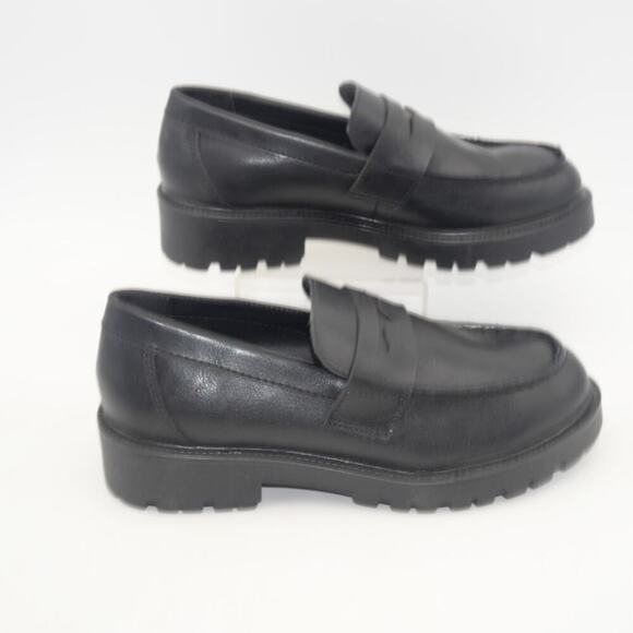 NEW Steve Madden Women's 6.5 Lawrence Platform Loafers Shoes Black Leather - Picture 4 of 9